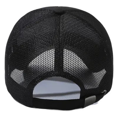 Men's Black Mesh Cap with Logo