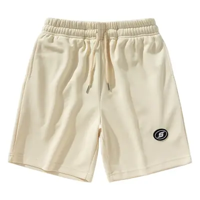Men Drawstring Shorts Cream 2025 Summer
