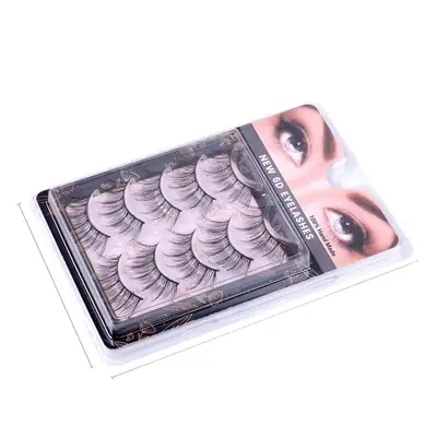 5 Pairs Chemical Fiber False Eyelashes Natural Thick One-Piece