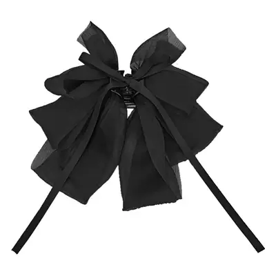 Black Ribbon Hairpin for Women Large Back of Head Clip
