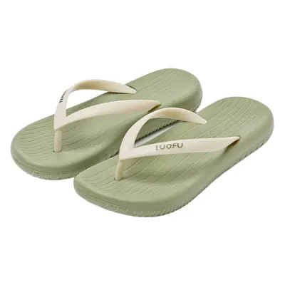 Luo Fu Women's Black Flip Flops Summer Sandals