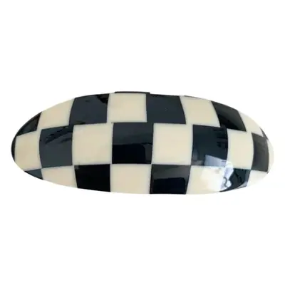 French Vintage Checkered Hairpin for Women