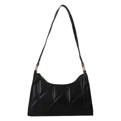Black Rhombic Embroidery Shoulder Bag for Women