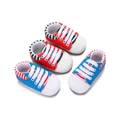 Casual Baby Shoes Artificial PU Canvas Shoes Non-slip Soft Sole Toddler Shoes Baby Shoes 0-18 Months Breathable Wear-resistant