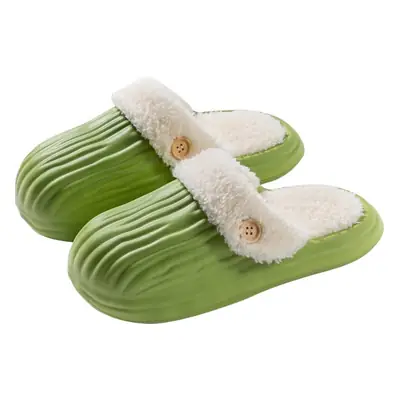 Korean-style Cotton Slippers for Women Pink Green