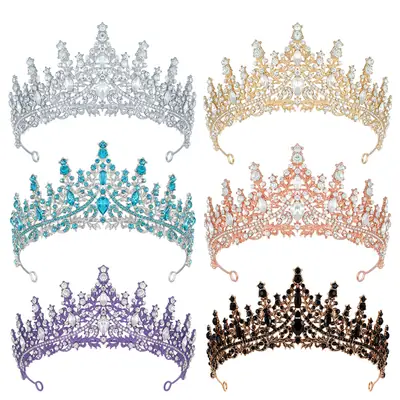 Elegant Crystal Bridal Crown Hairband for Women