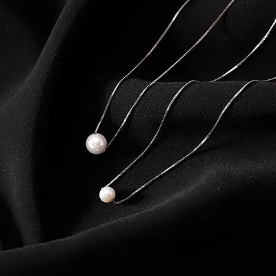 S925 Sterling Silver Pearl Necklace for Women