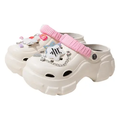 Nanbo Wan White EVA Heel Slippers Summer