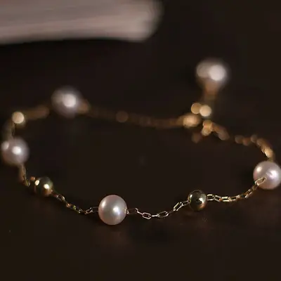 Freshwater Pearl Gypsophila Bracelet for Women