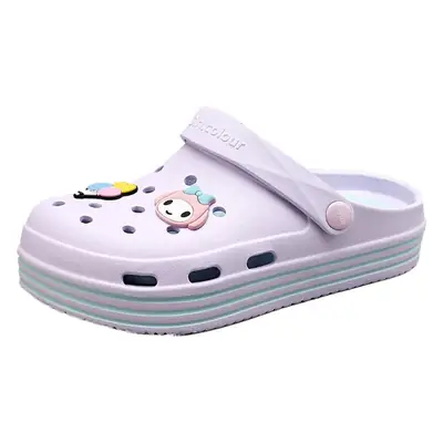 Cross-border Garden Shoe Lace Shoes Flower Hole Shoes Stomp Feeling Soft Sole Heightening Sandals Outdoor Non-slip Beach Shoes Nursing Shoes