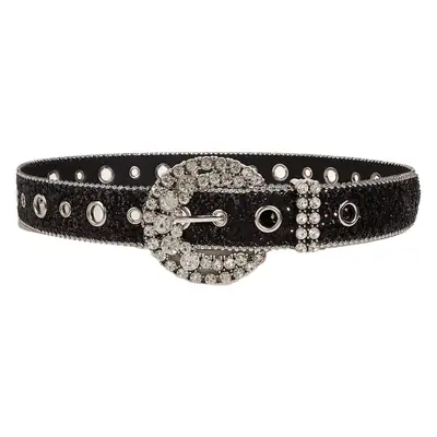 Black Rhinestone Belt for Women European Style