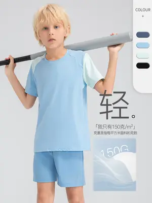 Boys Light Blue Loose Sleeve T-Shirt 33214