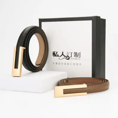 Women Genuine Leather Belt Retro Brown Soft Cowhide