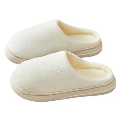 Thick bottom winter solid color couple flannel cotton slippers home indoor warm and comfortable month cotton sops wholesale