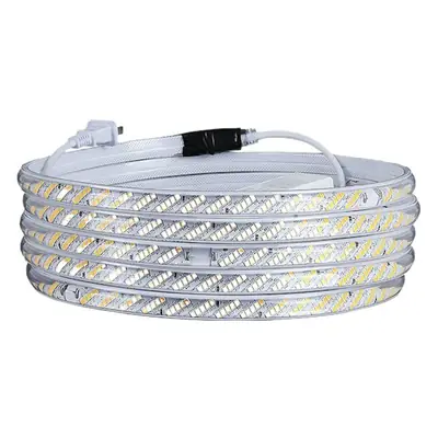 Led Light Strip 220V Living Room Home Ceiling Three-Color Soft Light Strip Outdoor Super Bright Self-Adhesive Light Strip Waterproof Line Light