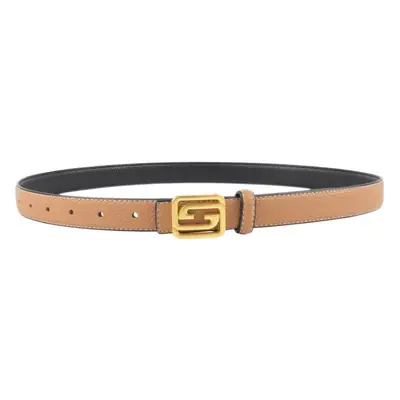 Women's Two-Sided Cowhide Belt with Logo Buckle