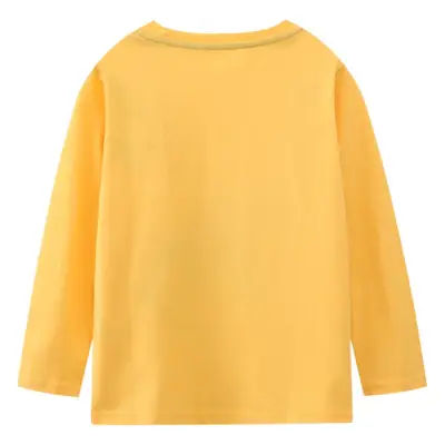 Kids Long Sleeve Yellow T-Shirt Knitted Spring Autumn