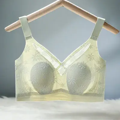 Tile Thin Rabbit Ears Breathable Soft Support Bra