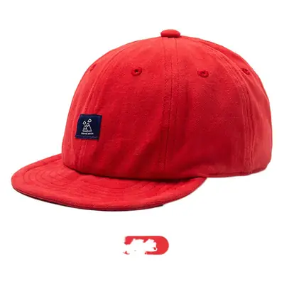 Red Vintage Baseball Cap for Men Women Patch Big Head Hat