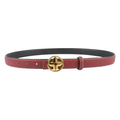 Women's Litchi Green Genuine Leather Belt with Gold Logo