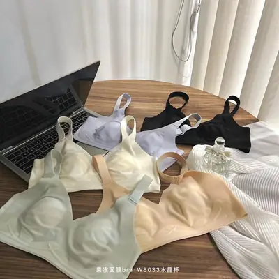 Jelly Mask Soft Support Underwear for Women Rabbit Ear Cup Breathable Soft Bra for Women