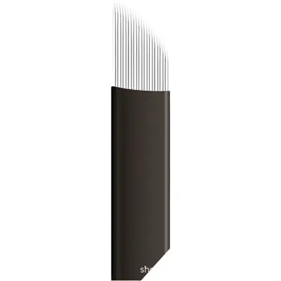 Semi-Permanent Eyebrow Tattoo Needle Black Leather