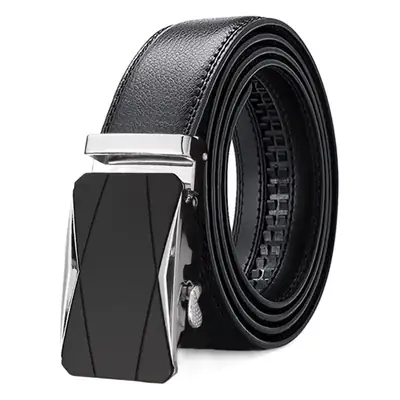 Men's High-End Leather Belt with Automatic Buckle