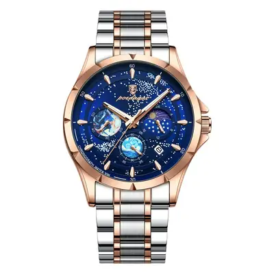 Super Luminous Men's Multi-Function Quartz Watch Blue Dial