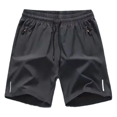 Men's Black Korean Style Ice Silk Sports Shorts