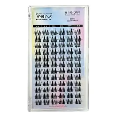 Cute Ciliary Shangpin Double Pointed Wheat Ears False Eyelashes Lazy Man Trilogy Single Cluster Cartoon Segmented Natural Fine Stem Eyelashes