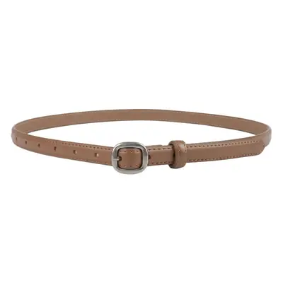Thin Genuine Leather Women's Belt with Jeans
