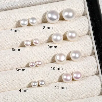 Natural Freshwater Pearl Earrings 925 Silver Women