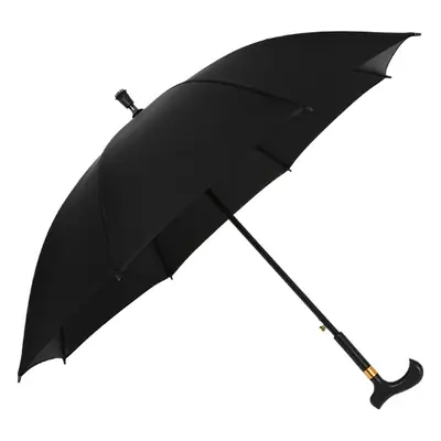 23 Inch Automatic Black Bone Crutch Umbrella