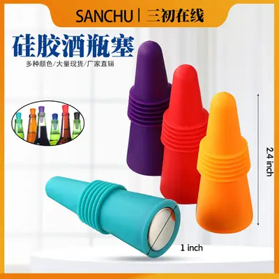 Silicone Bottle Stopper 1 Inch Red Wine Champagne