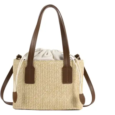 Women's Straw Woven Shoulder Bag for Summer