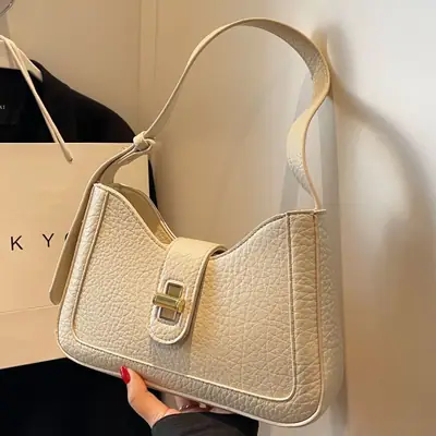 Women's tan square shoulder bag 2023 trendy