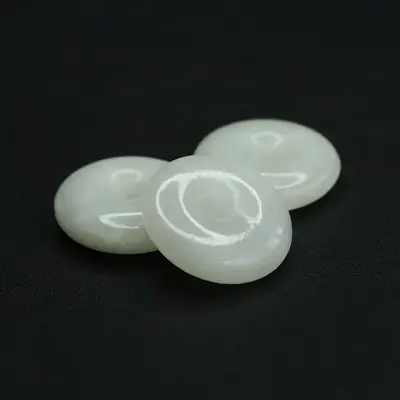 Aiyu Natural Hetian Jade White Jade Buckle Jewelry