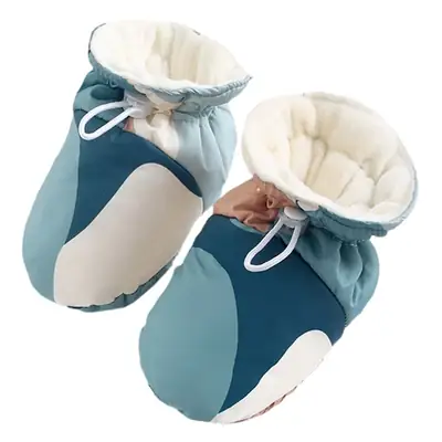 2024 New Newborn Baby Warm Pre-Step Shoes Winter Thickened Infant and Toddler Baby Foot Protection Soft Sole Pre-Off Cotton Shoes