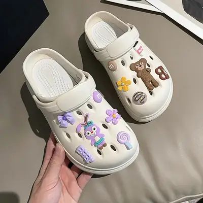 Women's Pink Cute Sandals with Embroidery