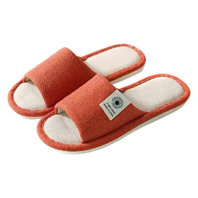 Linen Slippers Men's Four Seasons Indoor Household Mute Sweat Absorbing Wear-resistant Spring and Autumn Cotton Linen Slippers Men's