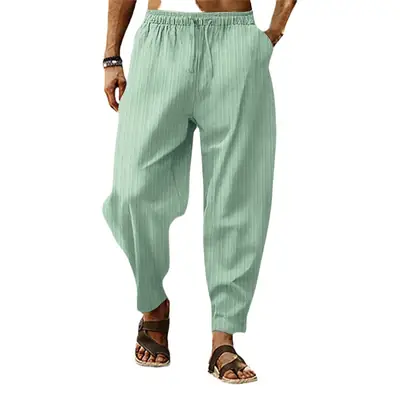 Men Blue Hip-hop Casual Trousers Summer Loose Fit