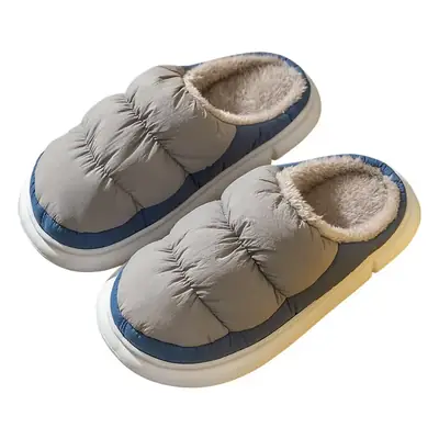 Plus Size Cotton Winter Slippers Men Waterproof Non-Slip 4.0 CM