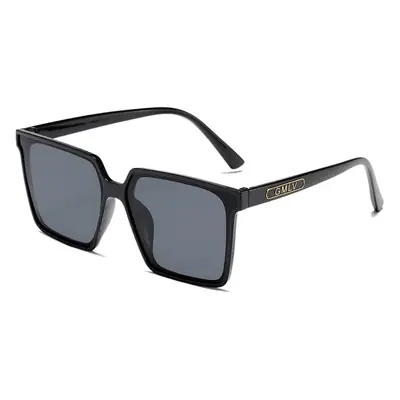 Super Large Box Sunglasses Women Korean Style Black