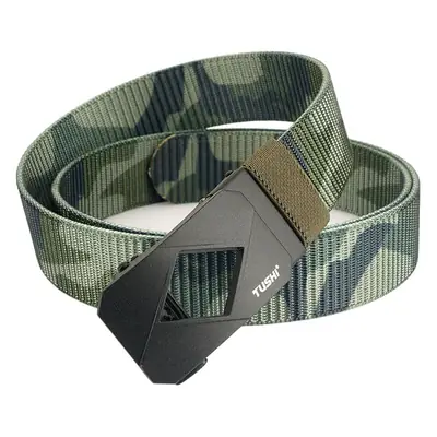 Red Canvas Automatic Buckle Belt for Men
