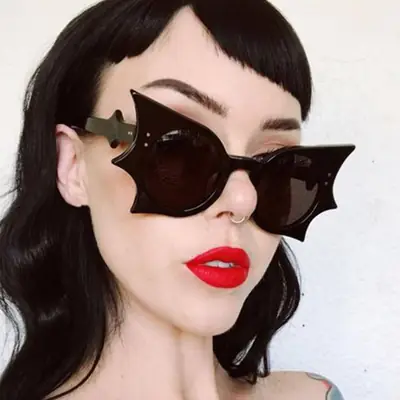 Black Gray Butterfly Sunglasses for Women