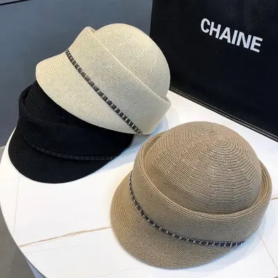 Women's Black Mesh Sun Hat with Duck Tongue