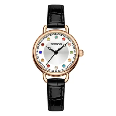 Sanda Diamond Encrusted Women's Gold Watch