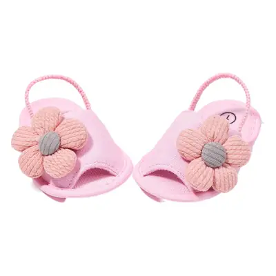 Cute Big Eyed Toddler Baby Slippers Pink 0-1 Year