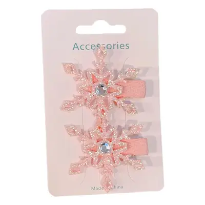Girls Double Layer Snowflake Hairpin Clip Ice Princess