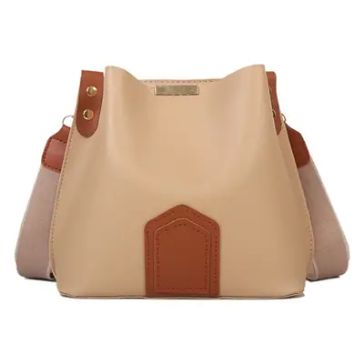Black Shoulder Bag with Brown Accent for Women